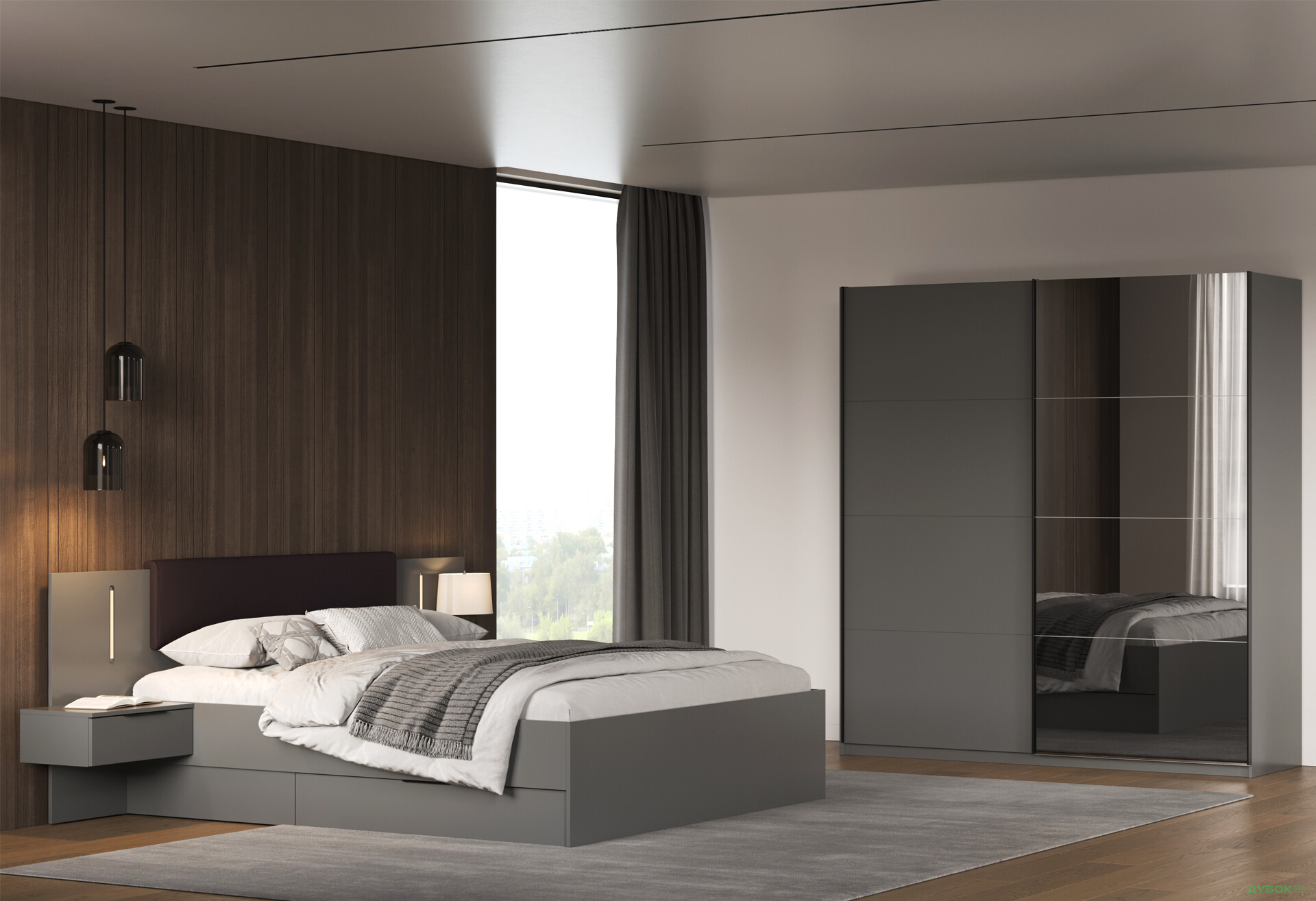 Спальня Doni / Дони Комплект 2Д МироМарк - Изображение 1 Изображение 1 - Спальня Doni / Дони Комплект 2Д МироМарк