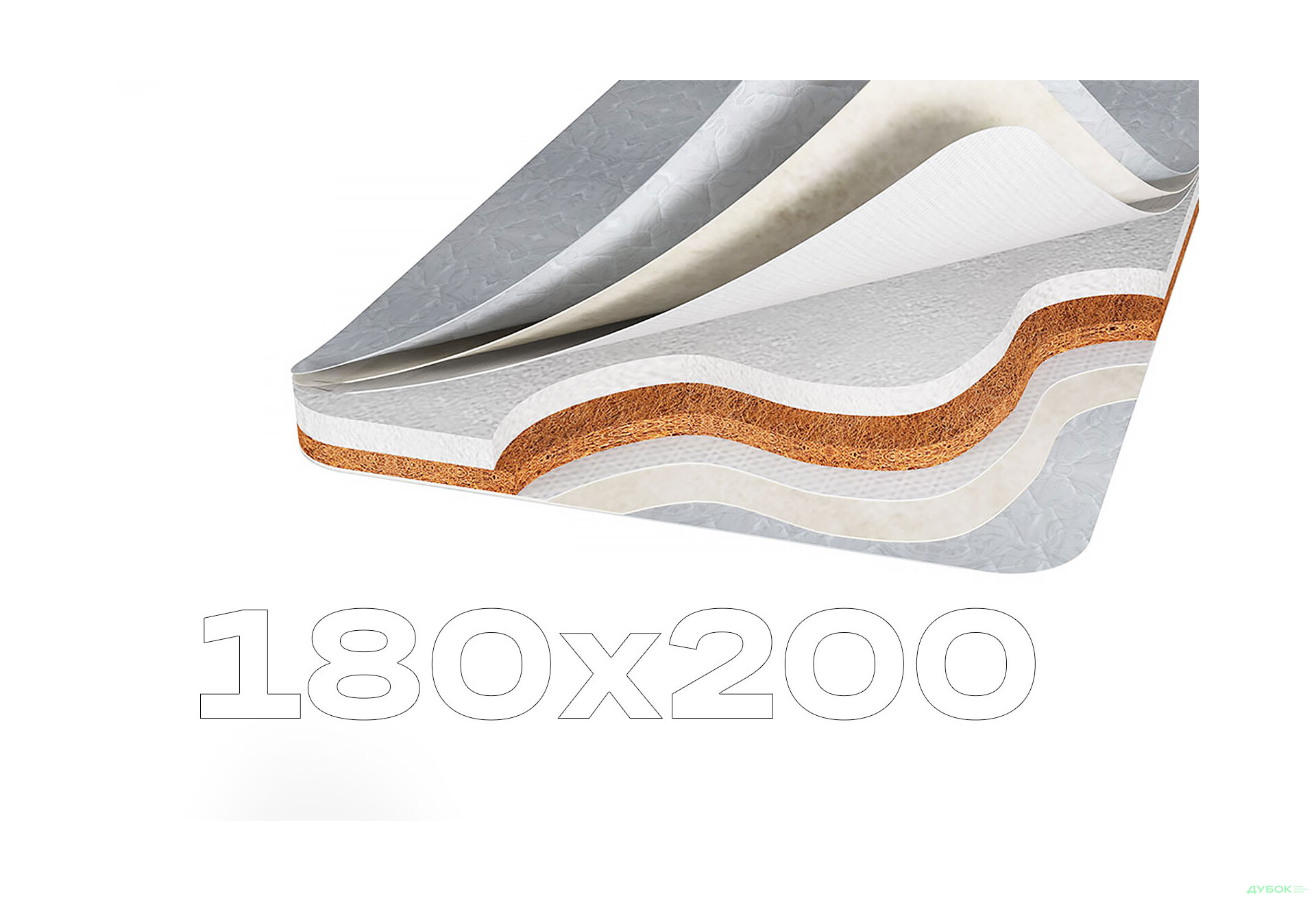 Зображення 1 - Матрац Світ Меблів Топпер-футон №3 категорія 1, чохол з полікотону із тісьмою 180х200