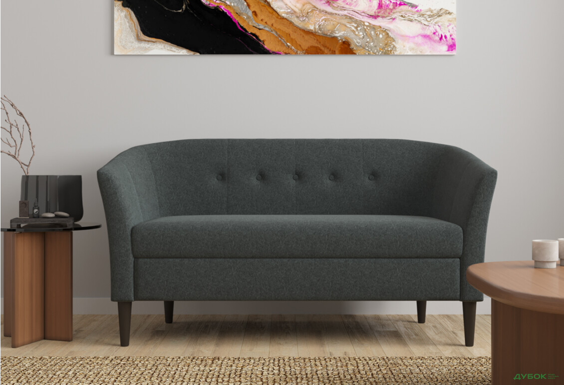 Диван UMa Соната 2C 141x66 см нерозкладний графіт (Fancy 97) - Зображення 4 Зображення 4 - Диван UMa Соната 2C 141x66 см нерозкладний графіт (Fancy 97)