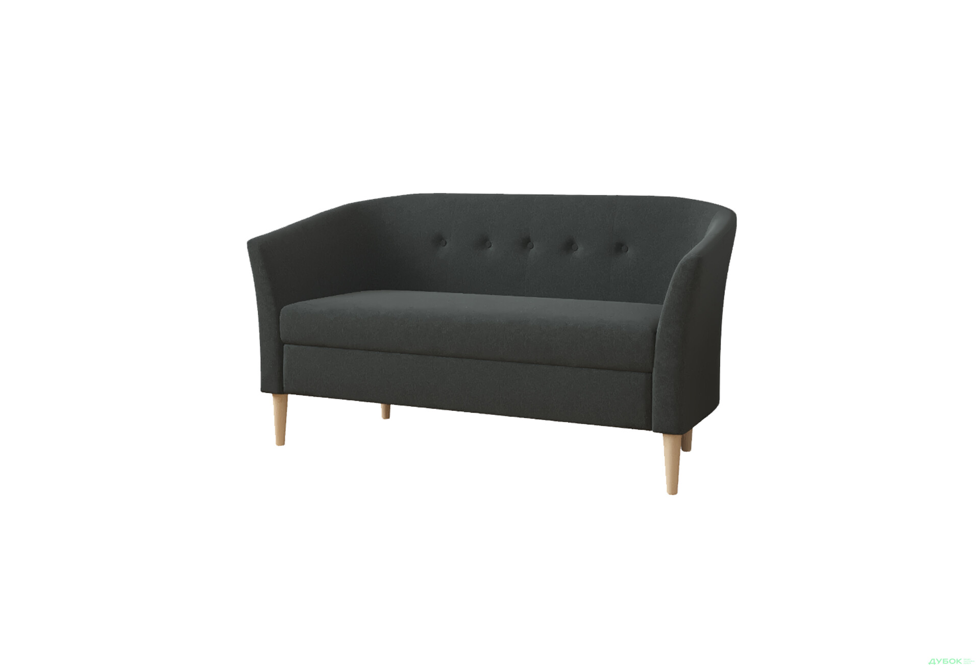 Диван UMa Соната 2C 141x66 см нерозкладний графіт (Fancy 97) - Зображення 1 Зображення 1 - Диван UMa Соната 2C 141x66 см нерозкладний графіт (Fancy 97)