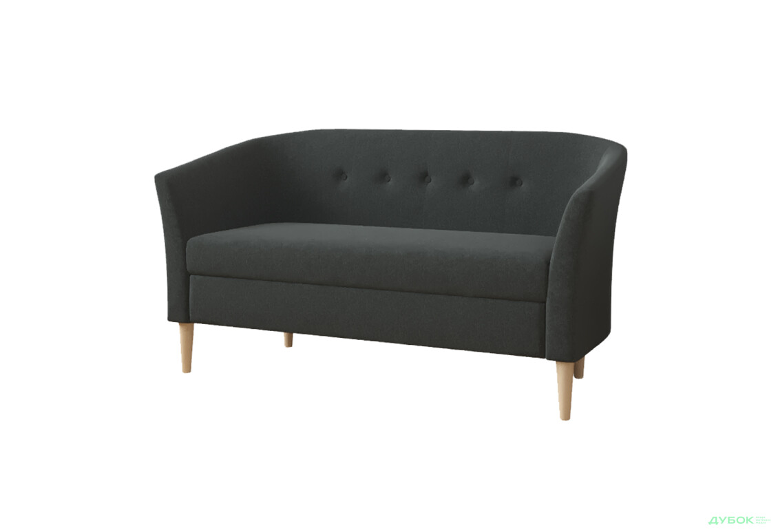 Диван UMa Соната 2C 141x66 см нерозкладний графіт (Fancy 97) - Зображення 1 Зображення 1 - Диван UMa Соната 2C 141x66 см нерозкладний графіт (Fancy 97)
