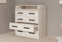 Комод MebelStar з 4 шухлядами та пеленальною надбудовою 80 см аляска сіра - Зображення 5 Зображення 5 - Комод MebelStar з 4 шухлядами та пеленальною надбудовою 80 см аляска сіра