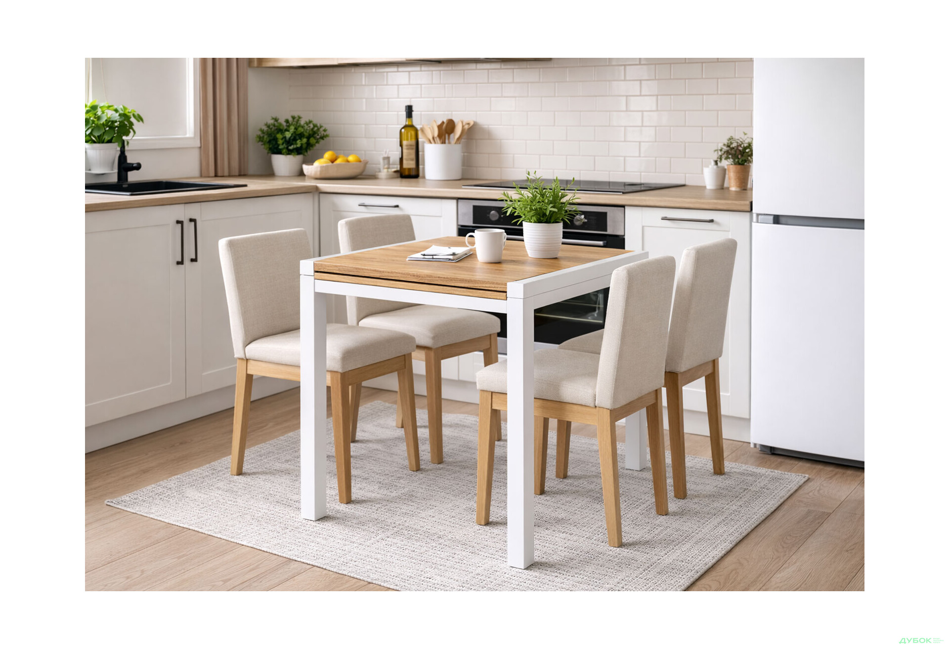 Изображение 2 - Стол-трансформер Art In Head Корс 178x69 см, дуб крафт золотой / белый