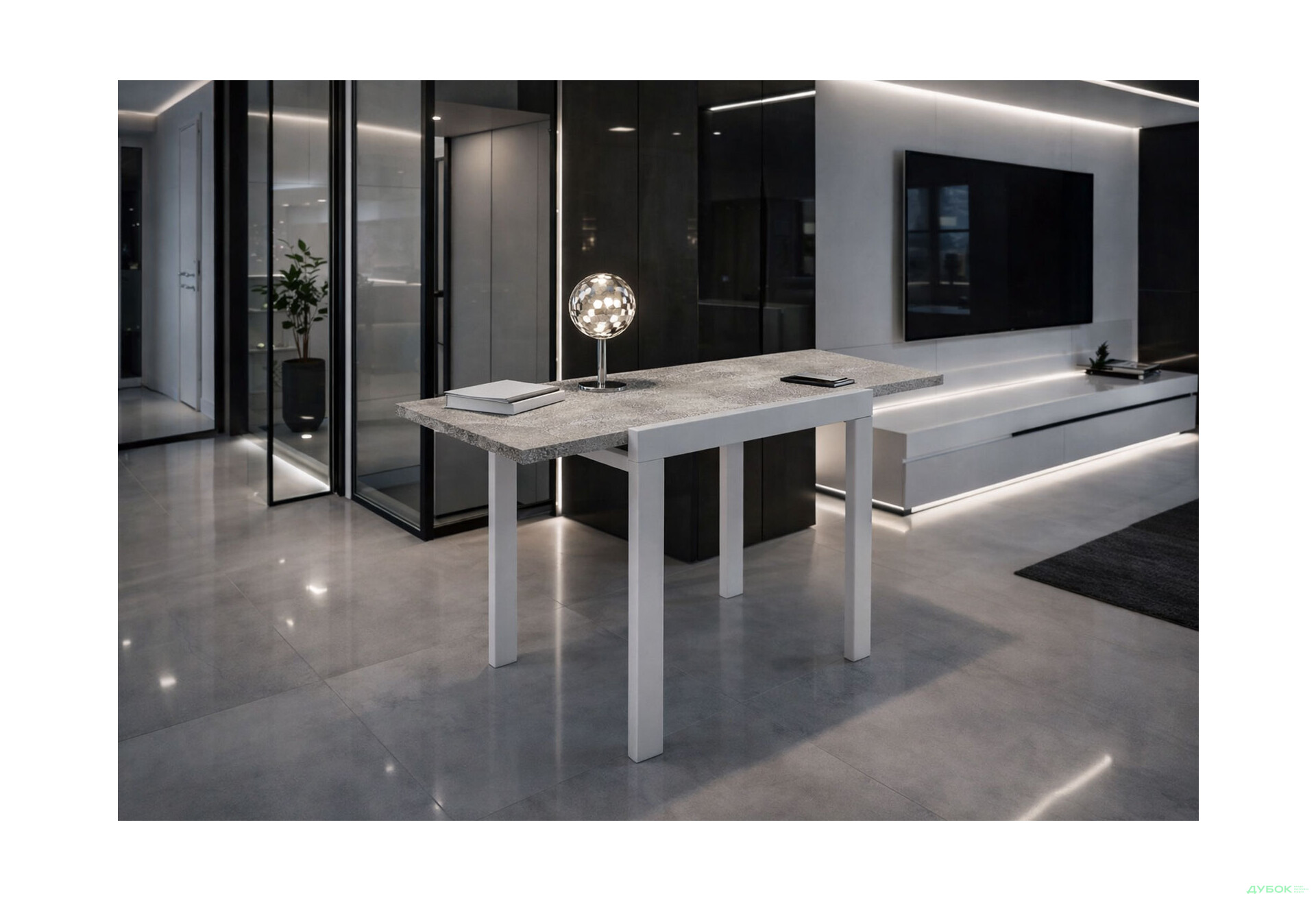 Изображение 2 - Стол-трансформер Art In Head Корс 178x69 см, ателье светлый / белый