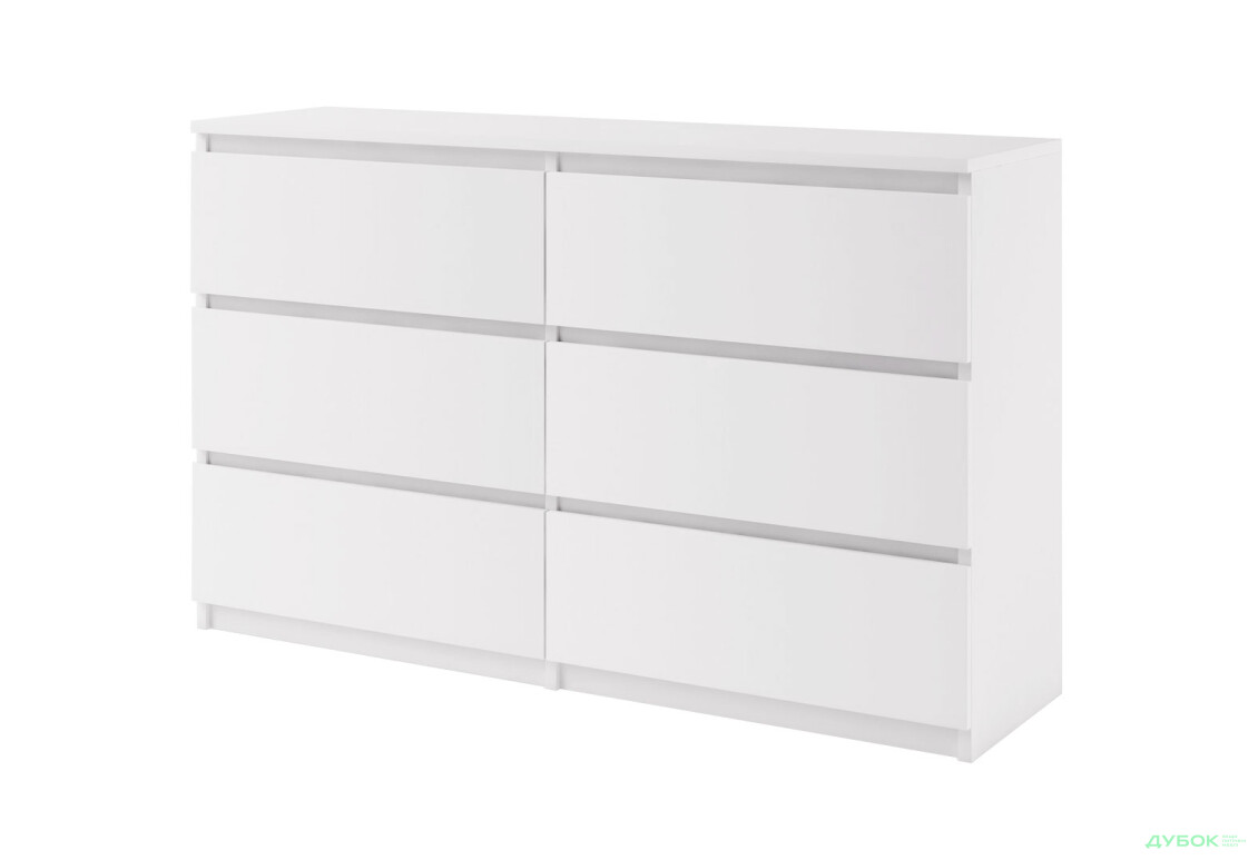 Комод MiroMark Agnes / Агнес з 6 шухлядами 135 см, білий - Зображення 1 Зображення 1 - Комод MiroMark Agnes / Агнес з 6 шухлядами 135 см, білий