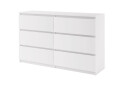 Комод MiroMark Agnes / Агнес з 6 шухлядами 135 см, білий - Зображення 1 Зображення 1 - Комод MiroMark Agnes / Агнес з 6 шухлядами 135 см, білий