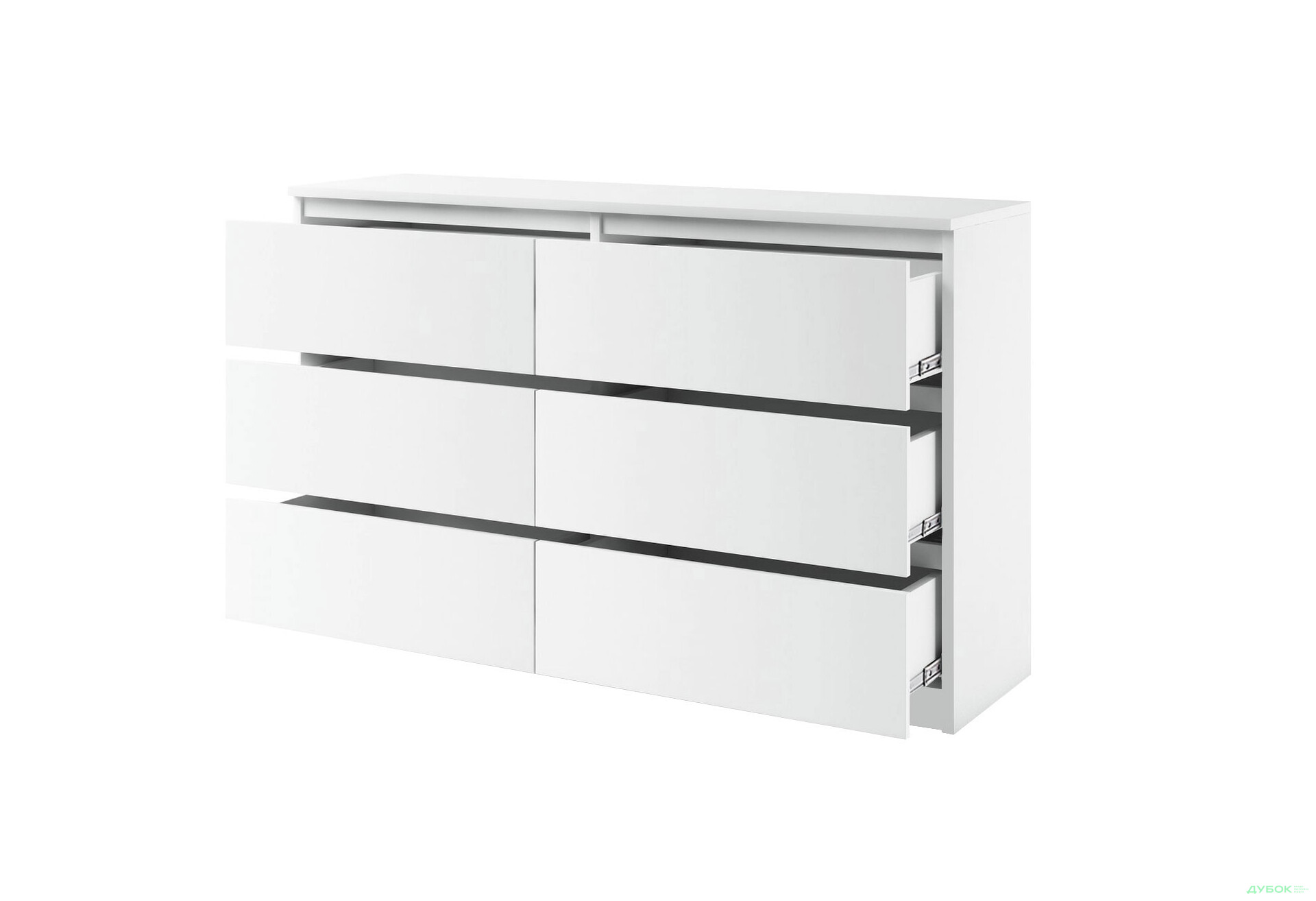 Комод MiroMark Agnes / Агнес з 6 шухлядами 135 см, білий - Зображення 3 Зображення 3 - Комод MiroMark Agnes / Агнес з 6 шухлядами 135 см, білий