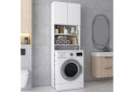 Фото 3 - Шафка для пральної машини Doros Лола Міні ДСП з 2 дверцятами та полицями 64см, Білий