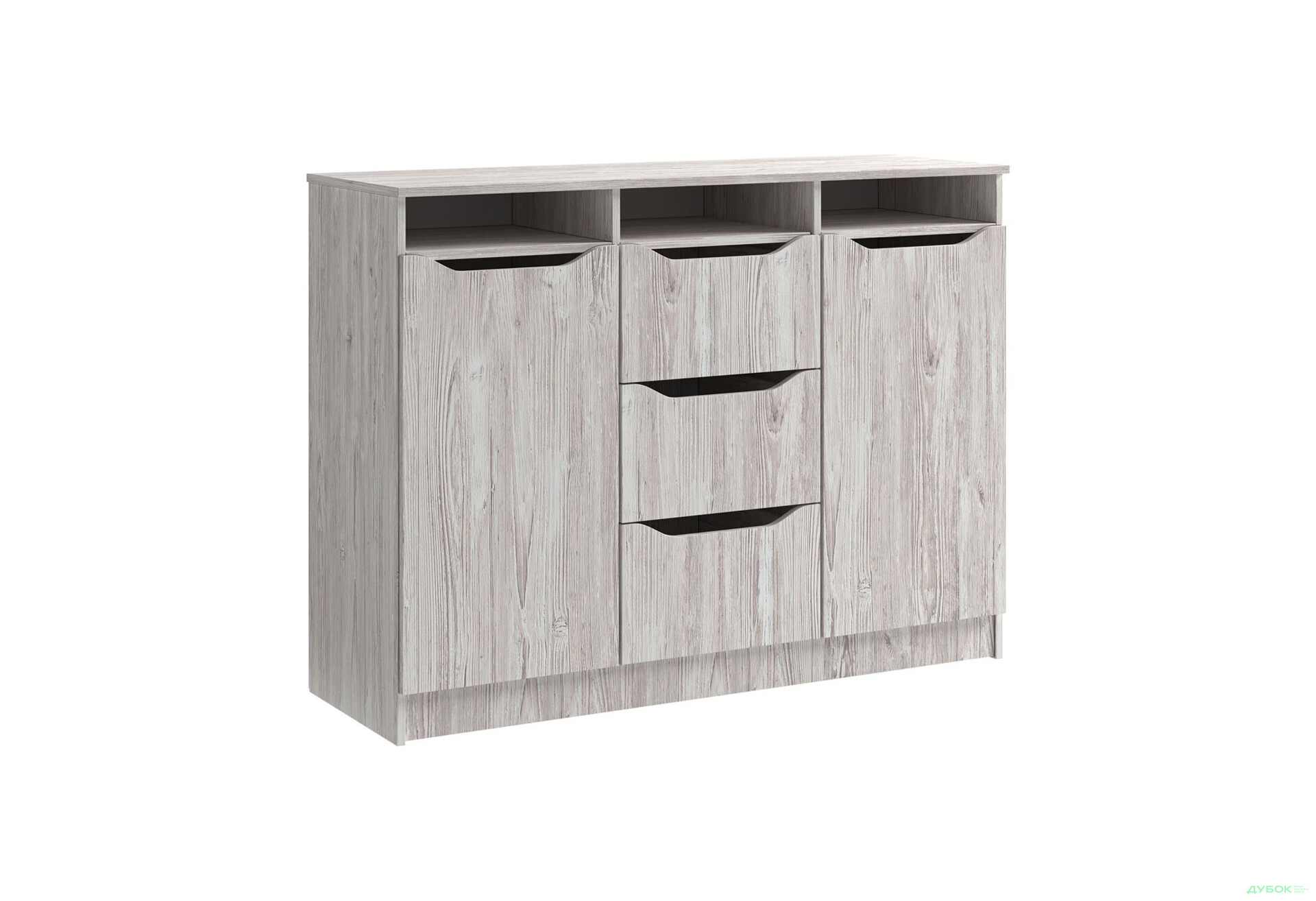 Комод Світ Меблів Локі 2-дверний з 3 шухлядами 120 см, Артвуд світлий - Зображення 2 Зображення 2 - Комод Світ Меблів Локі 2-дверний з 3 шухлядами 120 см, Артвуд світлий