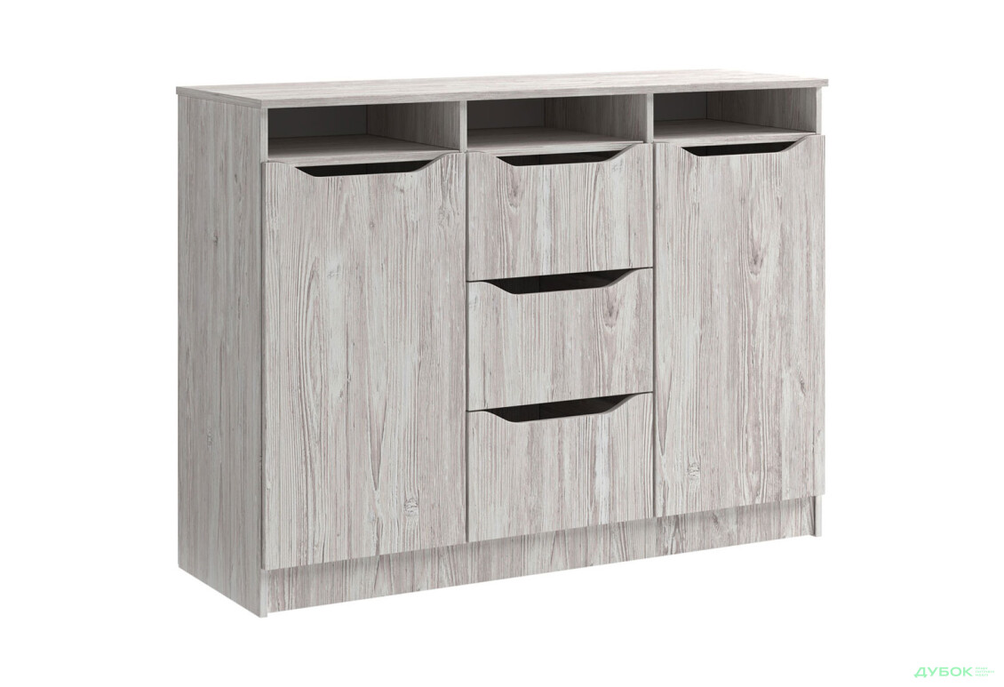 Комод Світ Меблів Локі 2-дверний з 3 шухлядами 120 см, Артвуд світлий - Зображення 2 Зображення 2 - Комод Світ Меблів Локі 2-дверний з 3 шухлядами 120 см, Артвуд світлий