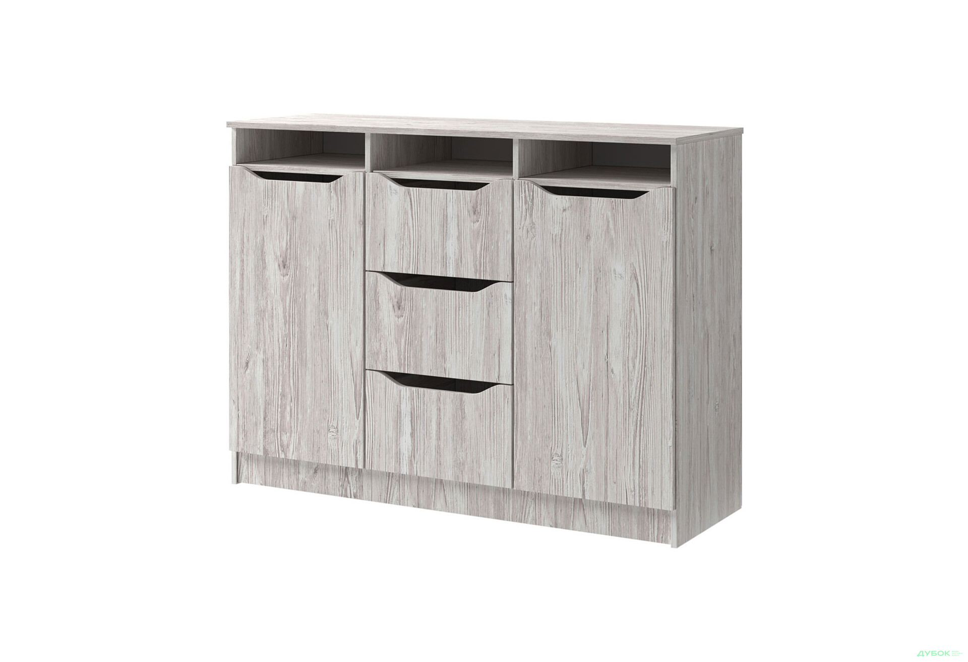 Комод Світ Меблів Локі 2-дверний з 3 шухлядами 120 см, Артвуд світлий - Зображення 1 Зображення 1 - Комод Світ Меблів Локі 2-дверний з 3 шухлядами 120 см, Артвуд світлий