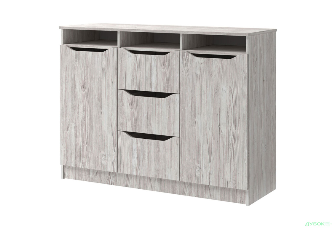 Комод Світ Меблів Локі 2-дверний з 3 шухлядами 120 см, Артвуд світлий - Зображення 1 Зображення 1 - Комод Світ Меблів Локі 2-дверний з 3 шухлядами 120 см, Артвуд світлий