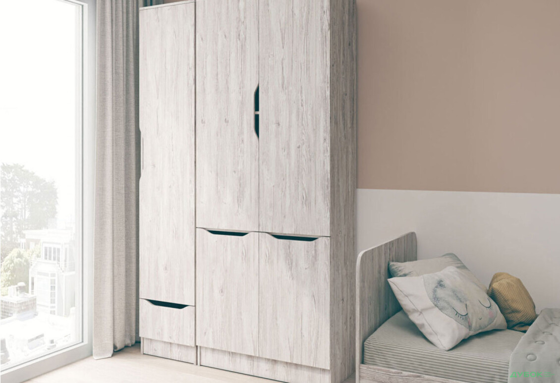 Шкаф Svit Mebliv Локи 1-дверный с ящиком 40 см, Артвуд светлый - Изображение 2 Изображение 2 - Шкаф Svit Mebliv Локи 1-дверный с ящиком 40 см, Артвуд светлый