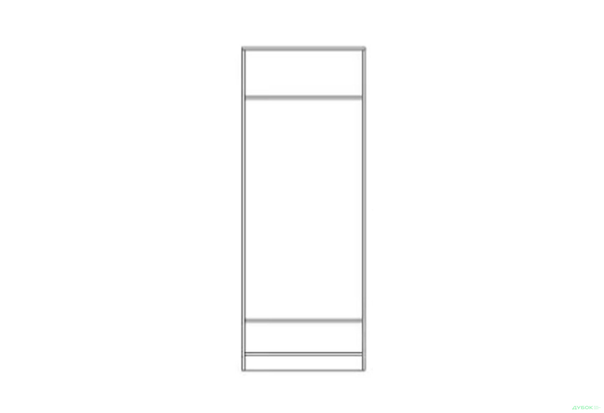 Фото 3 - Шафа Світ Меблів Локі 2-дверна з шухлядою 80 см, Артвуд світлий 