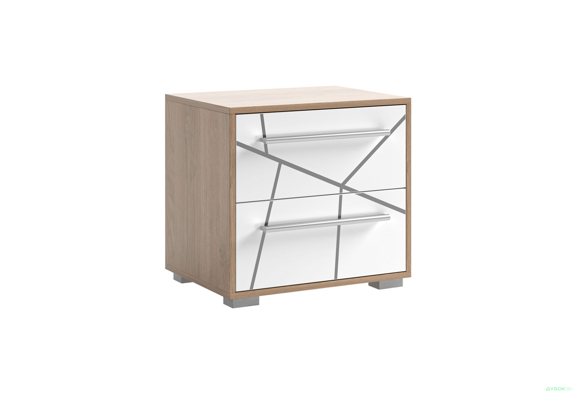 Изображение 1 - Тумба прикроватная Svit Mebliv Тони с 2 ящиками 50 см, Дуб артизан / нимфеа альба