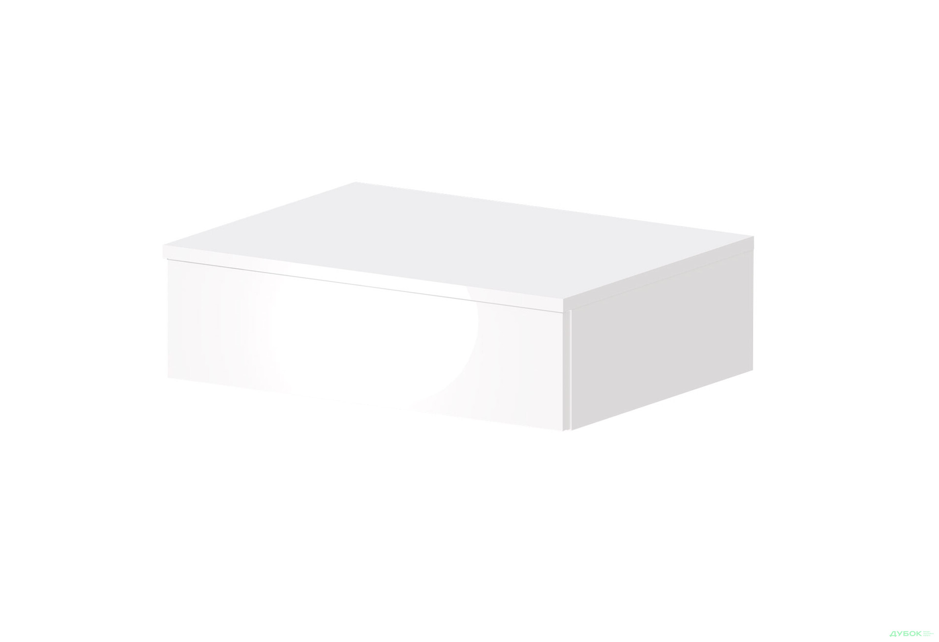 Зображення 1 - Тумба приліжкова навісна Світ Меблів Тая з шухлядою 55 см, Німфеа Альба, лак