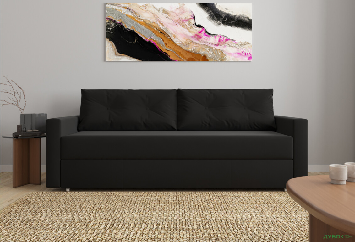 Диван UMa Бонус 213x98 см чёрный - Изображение 2 Изображение 2 - Диван UMa Бонус 213x98 см чёрный