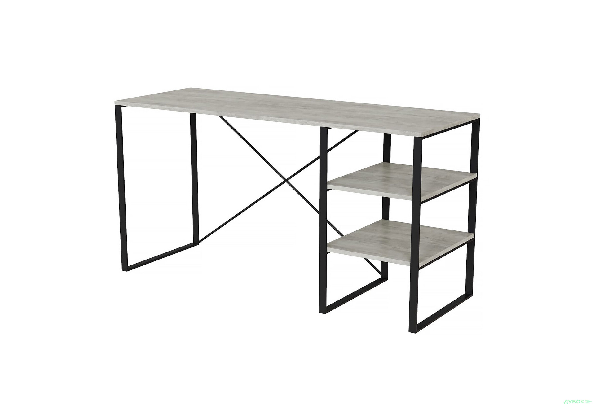 Стол письменный Art In Head Аскэт 140x50 см с полками ателье светлый - Изображение 1 Изображение 1 - Стол письменный Art In Head Аскэт 140x50 см с полками ателье светлый