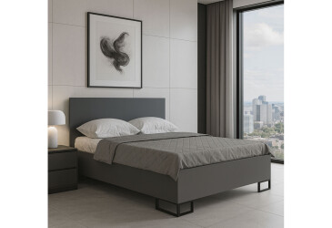 Изображение Кровать ДСП + метал 120х200 графит серый