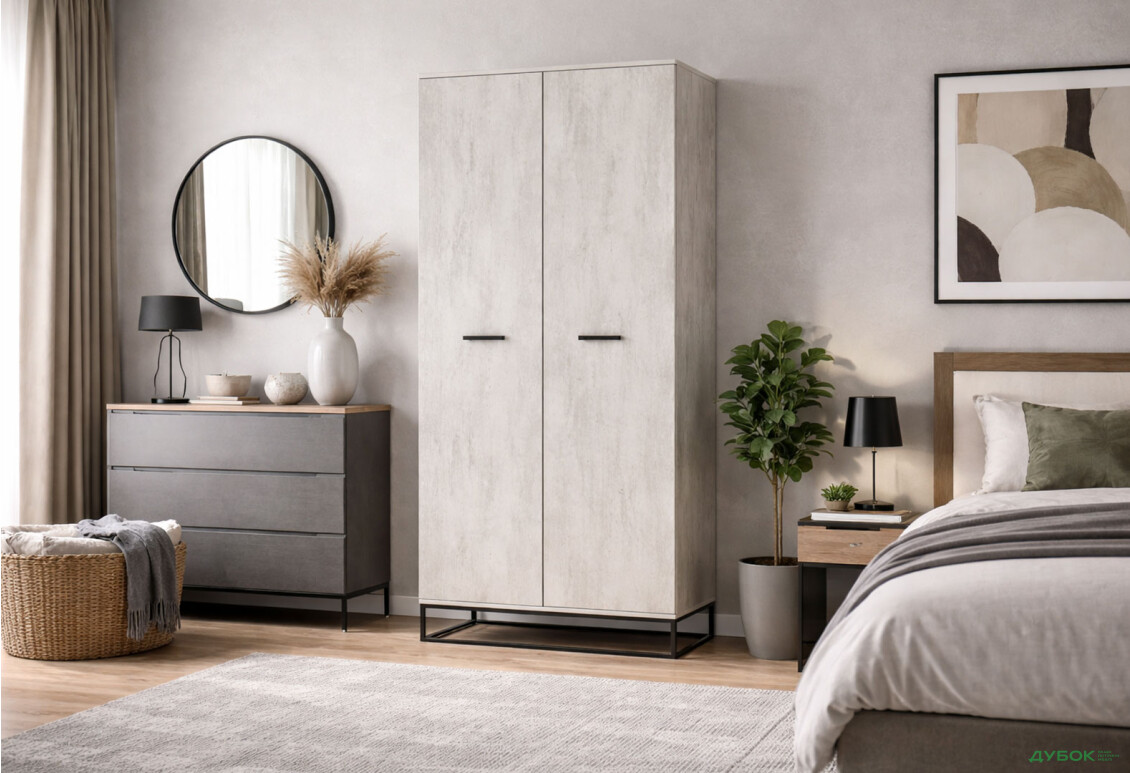 Изображение 2 - Шкаф Art In Head Аскет 2-дверный 90 см ателье светлый