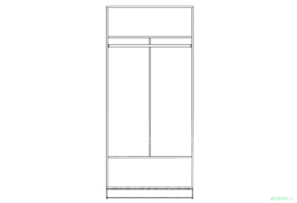 Изображение 2 - Шкаф Art In Head Аскет 2-дверный 90 см белый бриллиант