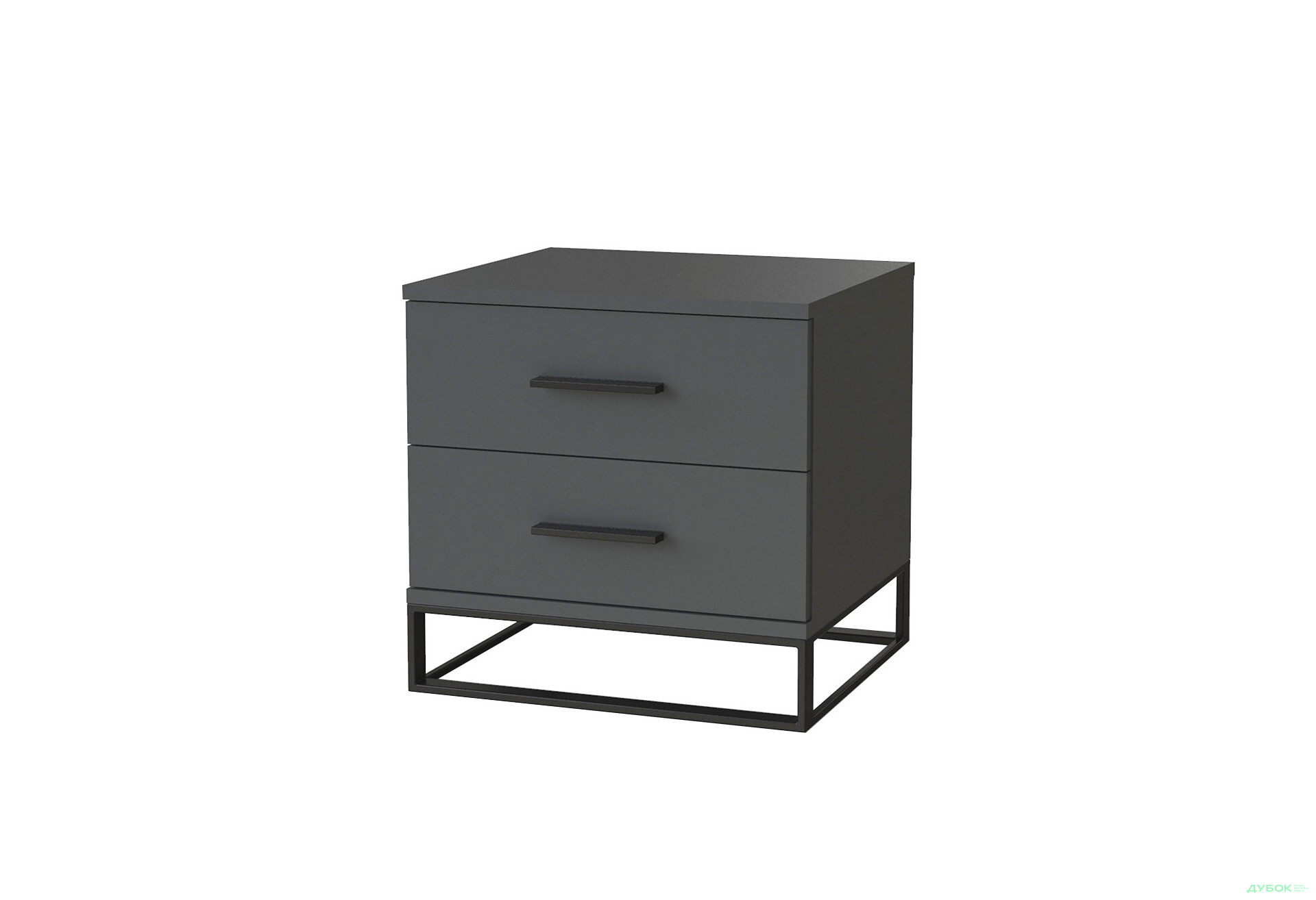 Тумба приліжкова Art In Head Аскет з 2 шухлядами 48 см графіт сірий - Зображення 1 Зображення 1 - Тумба приліжкова Art In Head Аскет з 2 шухлядами 48 см графіт сірий