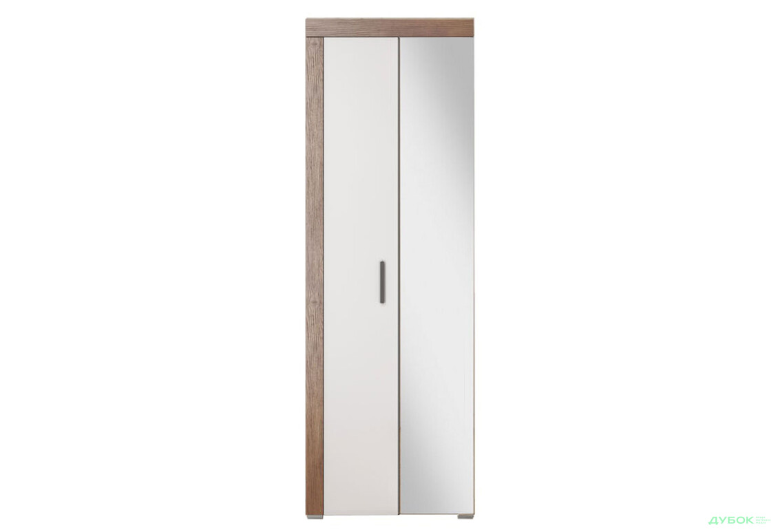 Шкаф Svit Mebliv Хелен 2-дверная с зеркалом 65 см, нимфеа альба / морское дерево винтаж