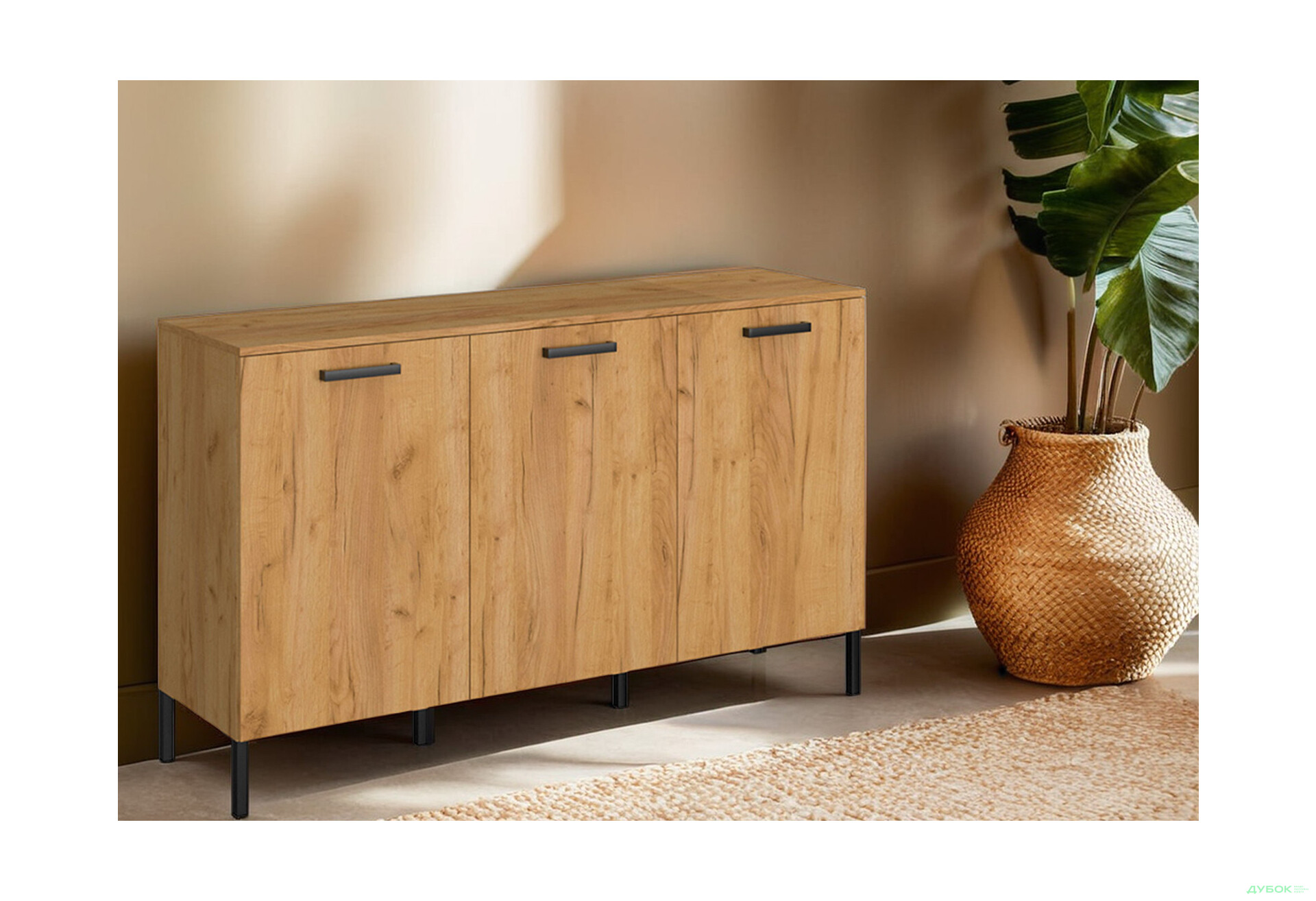 Изображение 2 - Комод VMV holding Сантес 3-дверный 155 см дуб крафт золотой