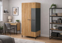 Зображення 2 - Шафа VMV holding Сантес 2-дверна 90 см дуб крафт золотий / антрацит