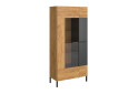 Шафа-вітрина висока VMV holding Сантес 90 см дуб крафт золотий / антрацит - Зображення 2 Зображення 2 - Шафа-вітрина висока VMV holding Сантес 90 см дуб крафт золотий / антрацит