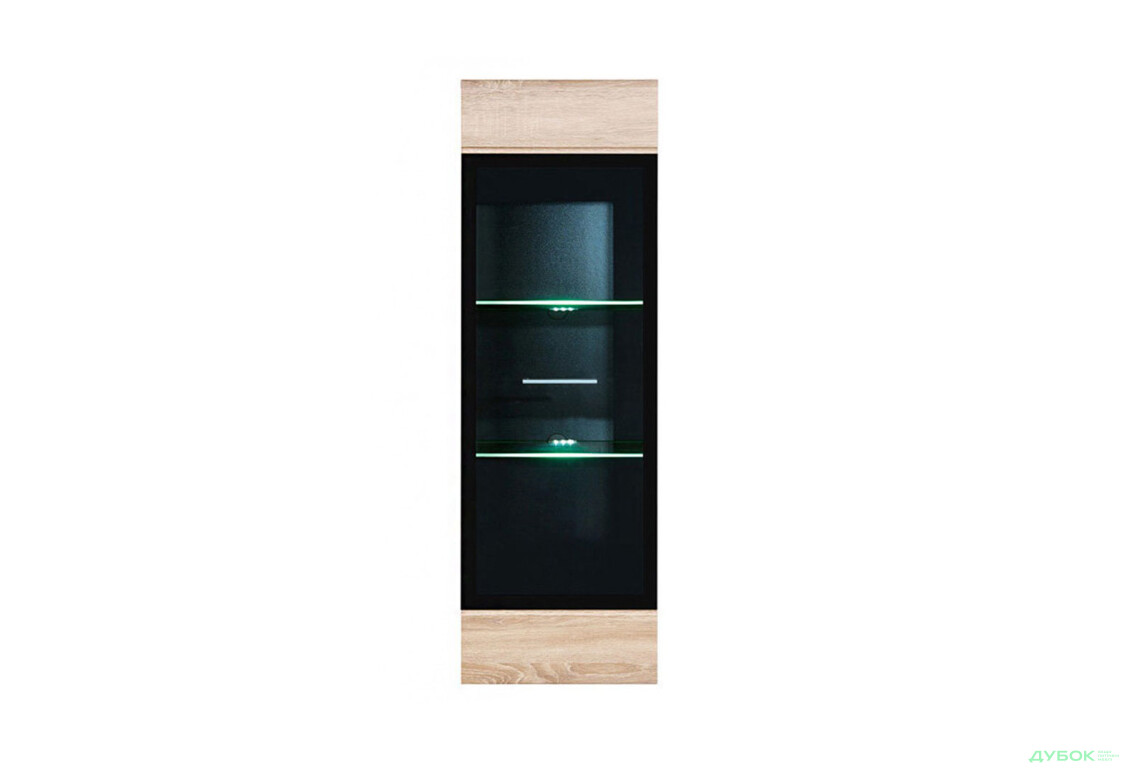 Шкаф-витрина навесная Gerbor холдинг Вушер 40 см дуб сонома / чёрный лак - Изображение 1 Изображение 1 - Шкаф-витрина навесная Gerbor холдинг Вушер 40 см дуб сонома / чёрный лак