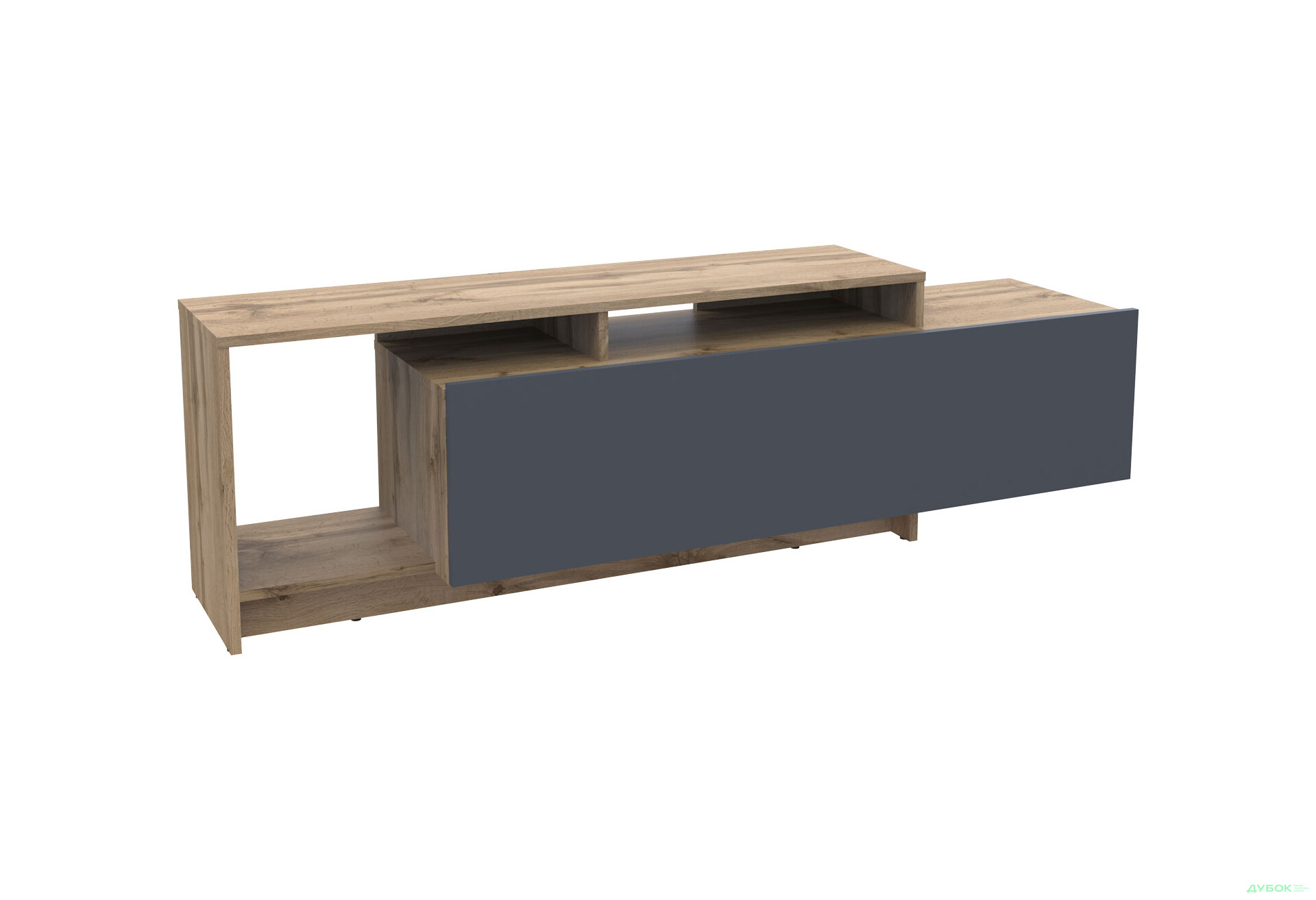 Изображение 4 - Тумба под ТВ Doros U2 с дверкой и полками 160 см, Тахо / Графит