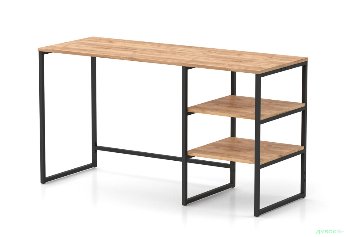 Стол письменный Knap Knap Frigate Loft / Фрегат Лофт 138х51 см с полками, Дуб крафт золотой