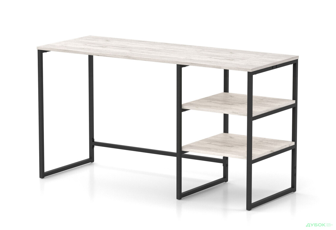 Стіл письмовий Knap Knap Frigate Loft / Фрегат Лофт 138х51 см з полицями, Дуб крафт білий