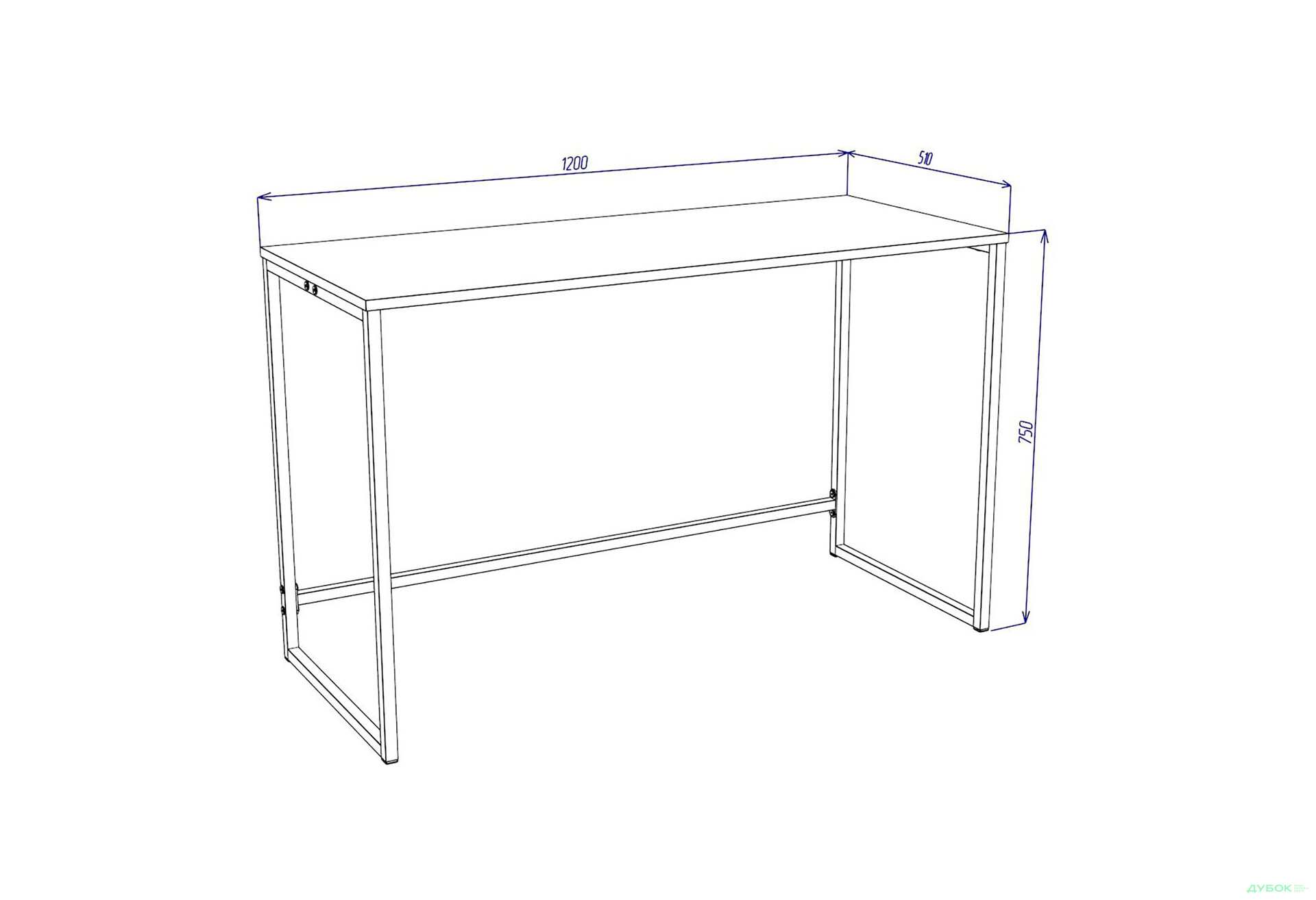 Изображение 3 - Стол письменный Knap Knap Liner Loft / Лайнер Лофт 120х51 см, Ателье светлый