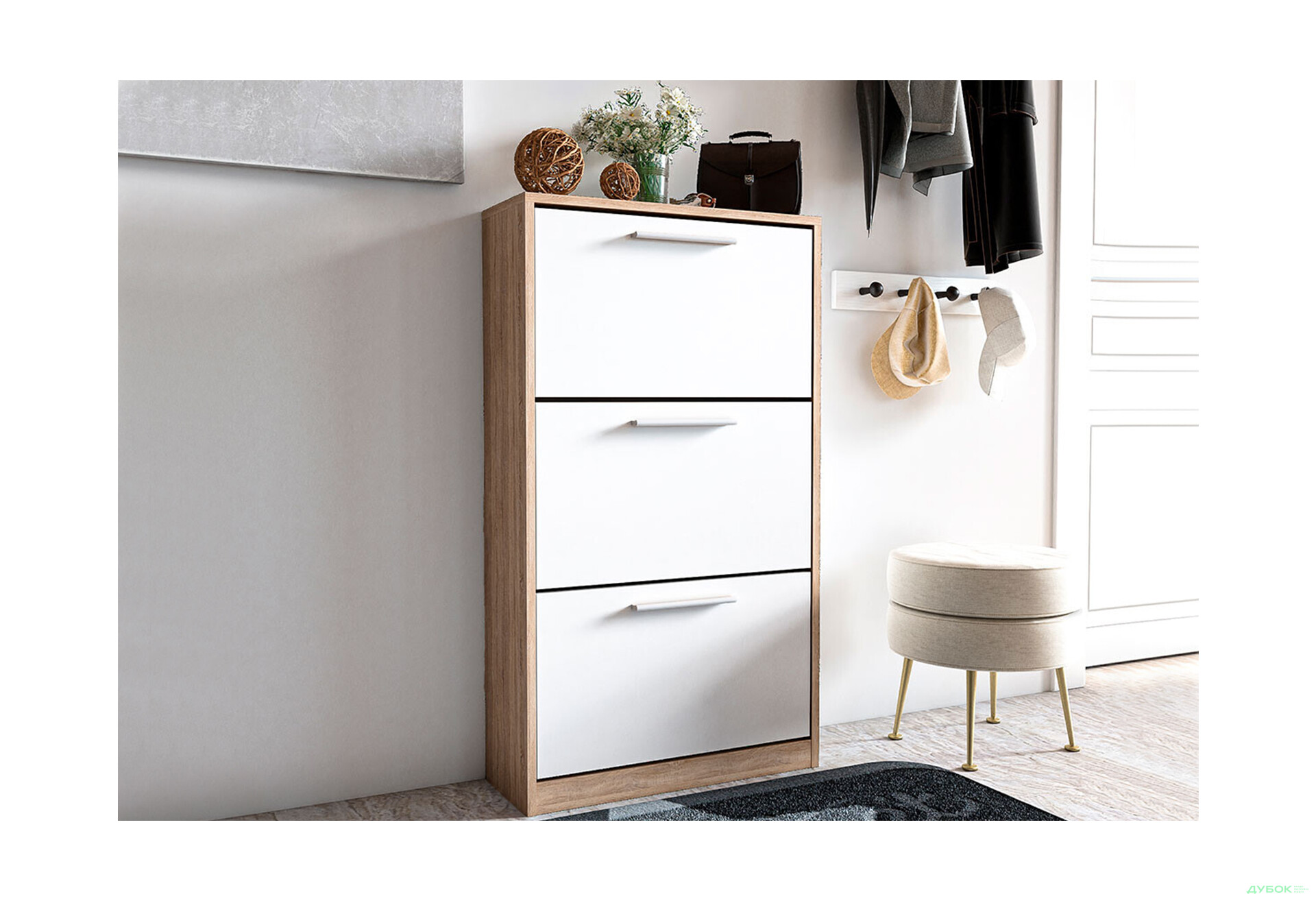 Изображение 2 - Тумба для обуви Moreli ST0021 59 см дуб сонома / белый