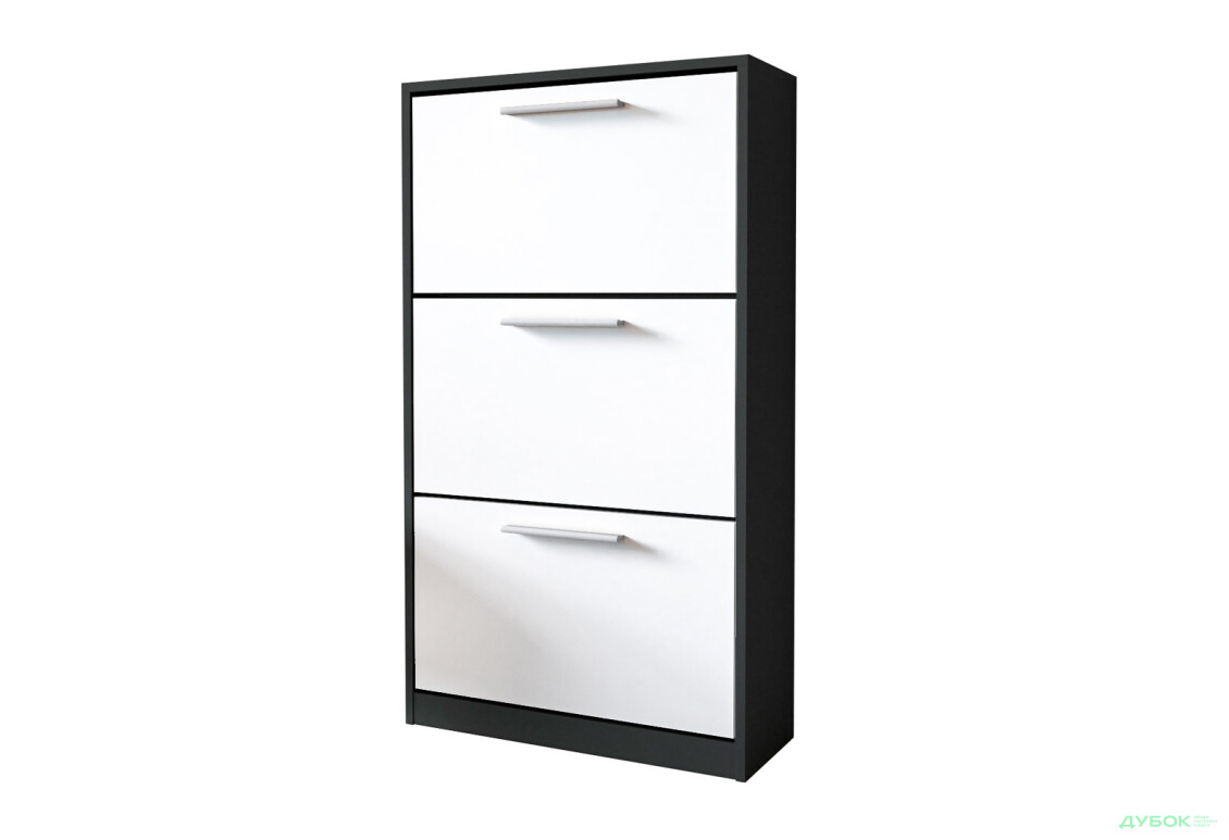 Тумба для взуття Moreli ST0021 59 см антрацит / білий - Зображення 1 Зображення 1 - Тумба для взуття Moreli ST0021 59 см антрацит / білий