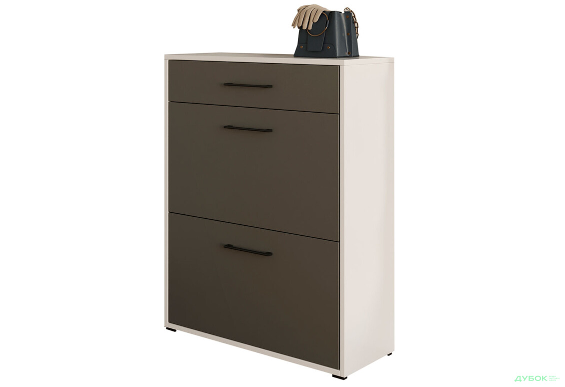 Тумба для взуття Moreli Т207 70 см з шухлядою білий / антрацит - Зображення 3 Зображення 3 - Тумба для взуття Moreli Т207 70 см з шухлядою білий / антрацит