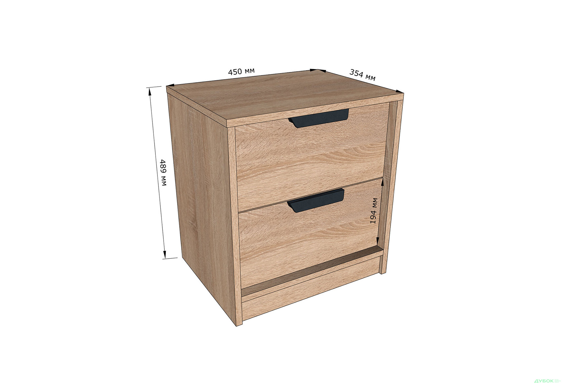 Тумба приліжкова Moreli Т203 з шухлядами 45 см білий / антрацит - Зображення 3 Зображення 3 - Тумба приліжкова Moreli Т203 з шухлядами 45 см білий / антрацит