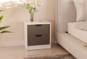 Тумба приліжкова Moreli Т203 з шухлядами 45 см білий / антрацит - Зображення 2 Зображення 2 - Тумба приліжкова Moreli Т203 з шухлядами 45 см білий / антрацит
