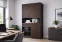 Зображення 2 - Пенал Moreli RS-1 з полицями, дверцятами та шухлядою 124 см антрацит венге магія