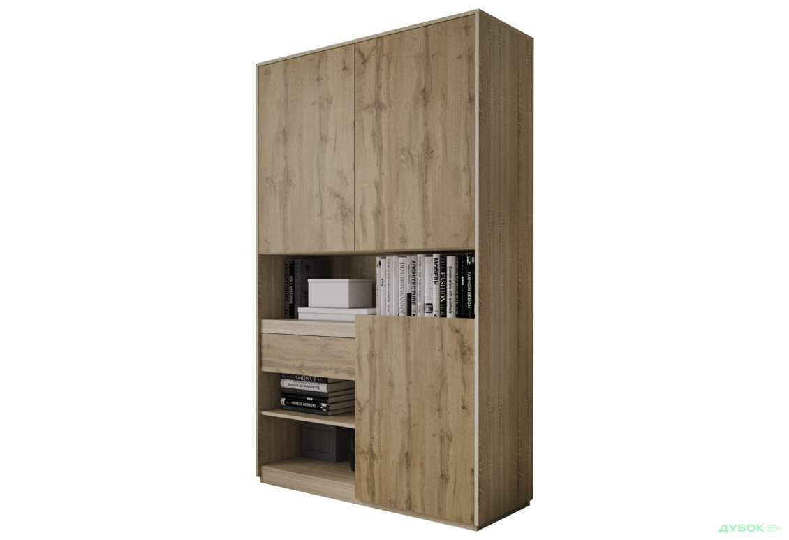 Пенал Moreli RS-1 с полками, дверцами и ящиком 124 см дуб сонома дуб аппалачи