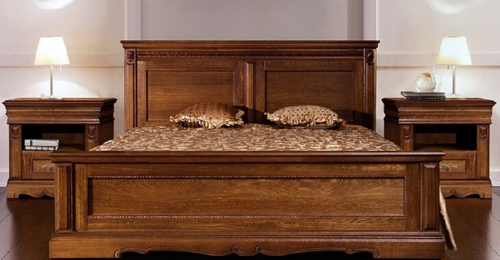 Двуспальная кровать из дерева - залог здорового сна
