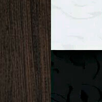 венге темный/лилия черная/белая лак