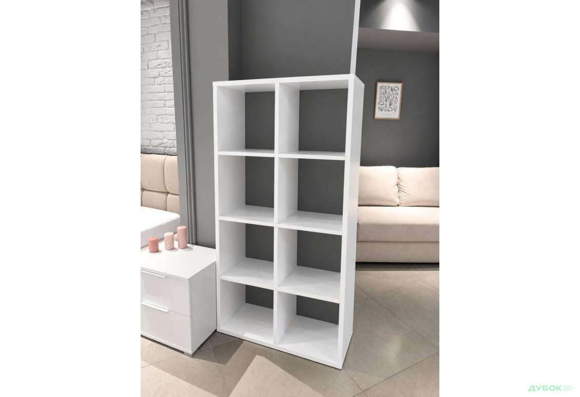 Изображение 2 - Стеллаж на 8 ячеек GT10 72 см, белый Уцінка